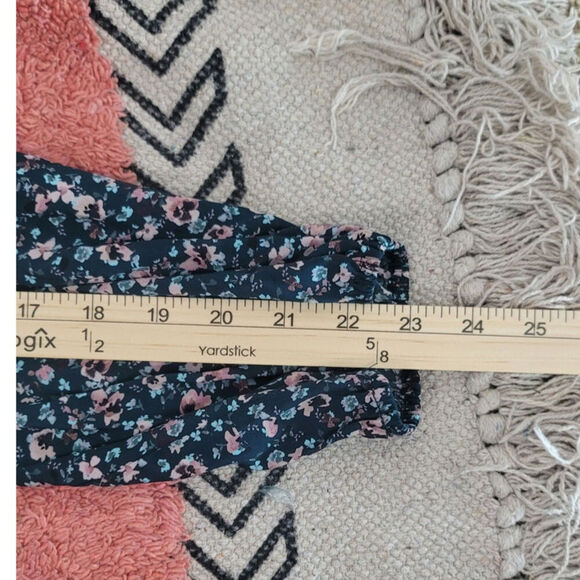 Shoshanna Colten Tie-Neck Blouson Dress in Pine/Blush, sz 12 - Picture 14 of 16